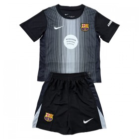 FC Barcelona Målmand Børn 2025-26 Sort - Fodboldtrøjer (S/S)