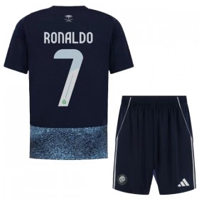 Al Nassr Ronaldo 7 Børn Udebane 2025-26 - Fodboldtrøjer (S/S)