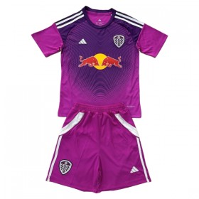 Leeds United Målmand Børn 2025-26 Lilla - Fodboldtrøjer (S/S)