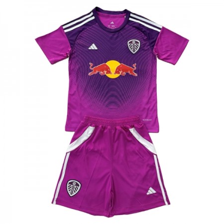 Leeds United Målmand Børn 2025-26 Lilla - Fodboldtrøjer (S/S)
