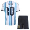 Argentina Messi 10 Børn Hjemme VM 2026 - Fodboldtrøjer (S/S)