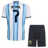 Argentina De Paul 7 Børn Hjemme VM 2026 - Fodboldtrøjer (S/S)