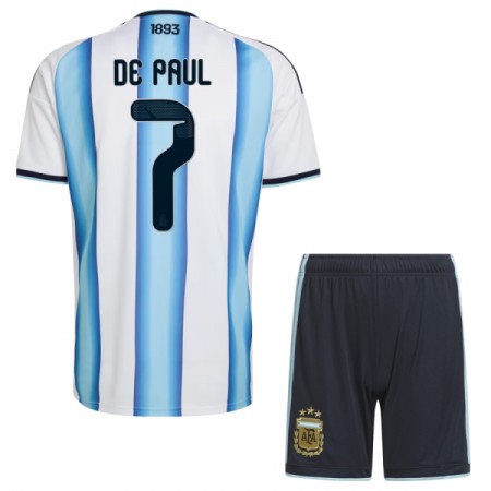 Argentina De Paul 7 Børn Hjemme VM 2026 - Fodboldtrøjer (S/S)