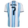 Argentina De Paul 7 Hjemme VM 2026 - Fodboldtrøjer (S/S)