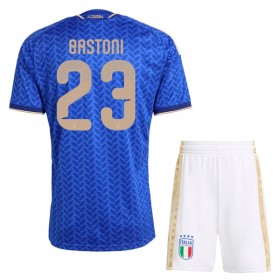 Italien Bastoni 23 Børn Hjemme VM 2026 - Fodboldtrøjer (S/S)