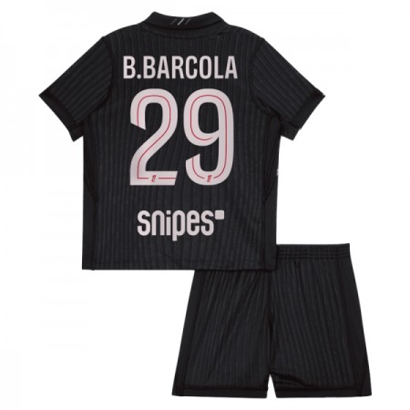 Paris Saint-Germain B. Barcola 29 Jordan Børn Fjerde 2025-26 - Fodboldtrøjer (S/S)
