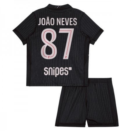 Paris Saint-Germain Joao Neves 87 Jordan Børn Fjerde 2025-26 - Fodboldtrøjer (S/S)