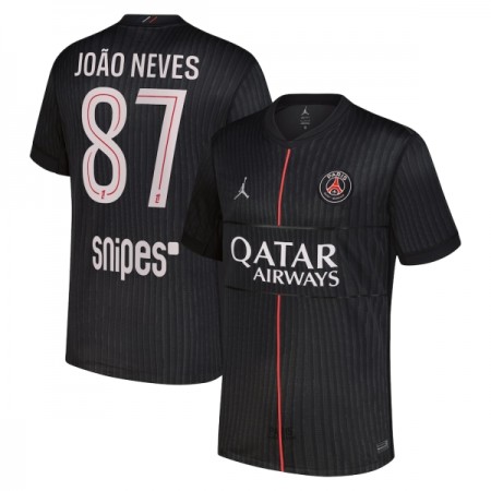 Paris Saint-Germain Joao Neves 87 Jordan Fjerde 2025-26 - Fodboldtrøjer (S/S)