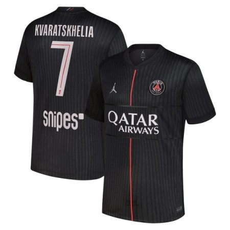 Paris Saint-Germain Kvaratskhelia 7 Jordan Fjerde 2025-26 - Fodboldtrøjer (S/S)