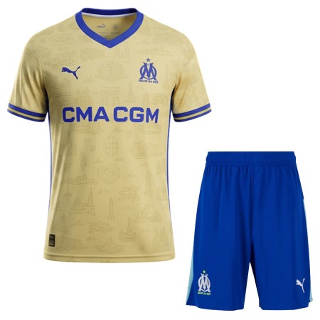 Olympique de Marseille Børn Fjerde 2025-26 - Fodboldtrøjer (S/S)
