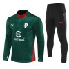 AC Milan Trænings Sweatshirt Dragt 2025-26 Grøn Kvart-Zip
