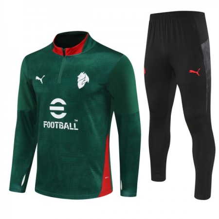 AC Milan Trænings Sweatshirt Dragt 2025-26 Grøn Kvart-Zip