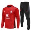 AC Milan Trænings Sweatshirt Dragt 2025-26 Rød Kvart-Zip