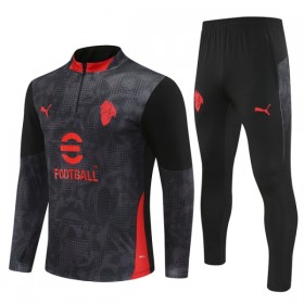 AC Milan Trænings Sweatshirt Dragt 2025-26 Sort Kvart-Zip