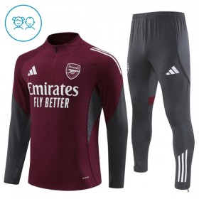 Arsenal Børn Trænings Sweatshirt Dragt 2025-26 Rød Kvart-Zip
