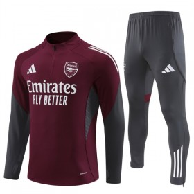 Arsenal Trænings Sweatshirt Dragt 2025-26 Rød Kvart-Zip
