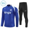 Chelsea Børn Trænings Sweatshirt Dragt 2025-26 Blå Kvart-Zip