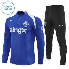 Chelsea Børn Trænings Sweatshirt Dragt 2025-26 Blå Kvart-Zip