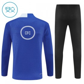 Chelsea Børn Trænings Sweatshirt Dragt 2025-26 Blå Kvart-Zip
