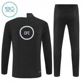 Chelsea Børn Trænings Sweatshirt Dragt 2025-26 Sort Kvart-Zip
