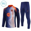 FC Barcelona Børn Trænings Sweatshirt Dragt 2025-26 Blå Kvart-Zip