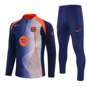 FC Barcelona Trænings Sweatshirt Dragt 2025-26 Blå Kvart-Zip