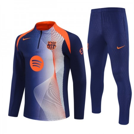 FC Barcelona Trænings Sweatshirt Dragt 2025-26 Blå Kvart-Zip