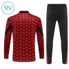 Feyenoord Rotterdam Børn Trænings Sweatshirt Dragt 2025-26 Rød Kvart-Zip