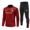 Feyenoord Rotterdam Trænings Sweatshirt Dragt 2025-26 Rød Kvart-Zip