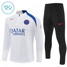 Paris Saint-Germain Børn Trænings Sweatshirt Dragt 2025-26 Hvid Kvart-Zip