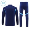 Real Madrid Børn Trænings Sweatshirt Dragt 2025-26 Navy Kvart-Zip