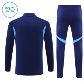 Real Madrid Børn Trænings Sweatshirt Dragt 2025-26 Navy Kvart-Zip