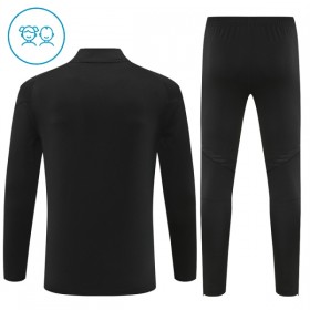 Real Madrid Børn Trænings Sweatshirt Dragt 2025-26 Sort Kvart-Zip