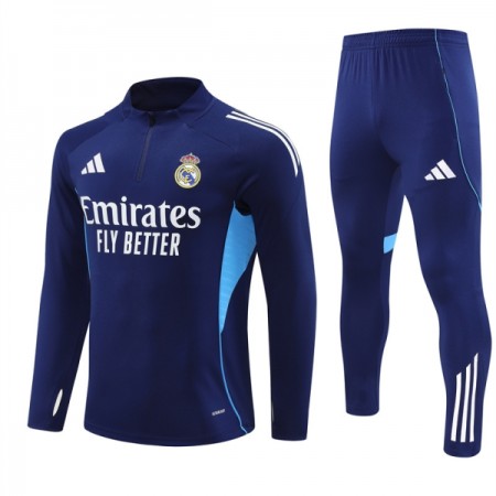 Real Madrid Trænings Sweatshirt Dragt 2025-26 Navy Kvart-Zip