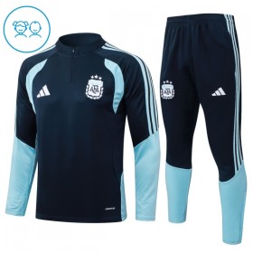 Argentina Børn Trænings Sweatshirt Dragt 2026-27 Navy Kvart-Zip