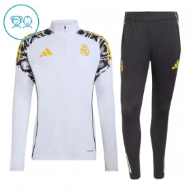 Real Madrid Børn Trænings Sweatshirt Dragt 2026-27 Hvid Kvart-Zip
