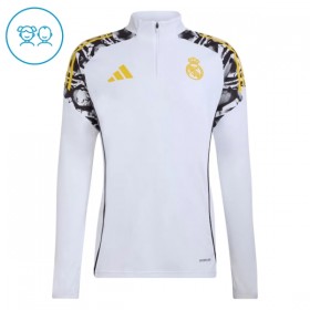Real Madrid Børn Trænings Sweatshirt Dragt 2026-27 Hvid Kvart-Zip