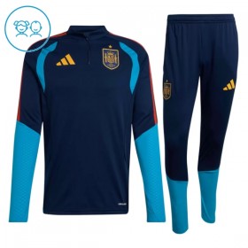 Spanien Børn Trænings Sweatshirt Dragt 2026-27 Navy Kvart-Zip