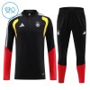 Tyskland Børn Trænings Sweatshirt Dragt 2026-27 Sort Kvart-Zip