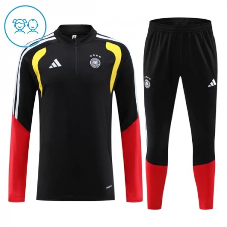 Tyskland Børn Trænings Sweatshirt Dragt 2026-27 Sort Kvart-Zip
