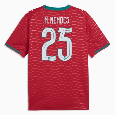 Portugal Nuno Mendes 25 Hjemme VM 2026 - Fodboldtrøjer (S/S)