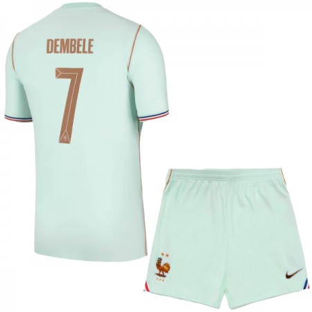 Frankrig O. Dembele 7 Børn Udebane VM 2026 - Fodboldtrøjer (S/S) Frankrig O. Dembele 7 Børn Udebane VM 2026 - Fodboldtrøjer (S/S)
