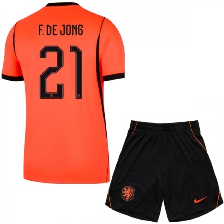 Holland Frenkie de Jong 21 Børn Hjemme VM 2026 - Fodboldtrøjer (S/S)