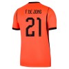 Holland Frenkie de Jong 21 Børn Hjemme VM 2026 - Fodboldtrøjer (S/S)