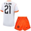 Holland Frenkie de Jong 21 Børn Udebane VM 2026 - Fodboldtrøjer (S/S)