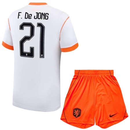Holland Frenkie de Jong 21 Børn Udebane VM 2026 - Fodboldtrøjer (S/S)