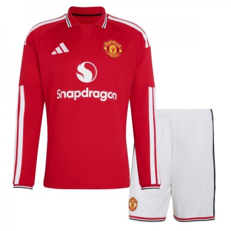 Manchester United Børn Hjemme 2026-27 - Fodboldtrøjer (L/S)