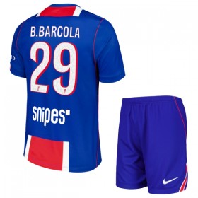 Paris Saint-Germain Bradley Barcola 29 Børn Hjemme 2026-27 - Fodboldtrøjer (S/S)