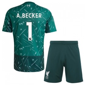 Liverpool A. Becker 1 Målmand Børn Hjemme 2026-27 Grøn - Fodboldtrøjer (S/S)