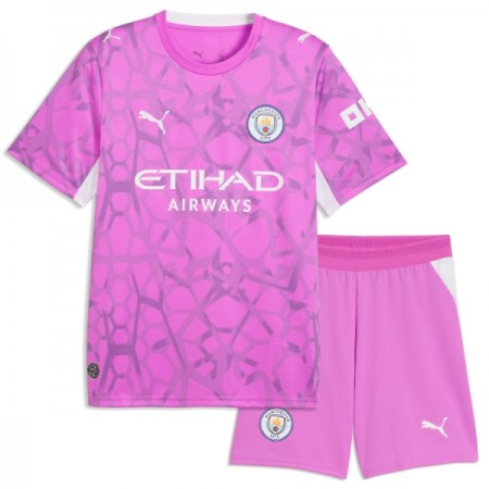 Manchester City Målmand Børn Udebane 2026-27 Pink - Fodboldtrøjer (S/S)